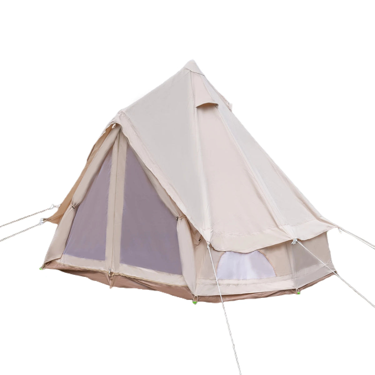 Polyester Cotton Bell Tent for 4 Season Family Camping Waterproof Luxury Glamping Tent All Year Living 2 Person