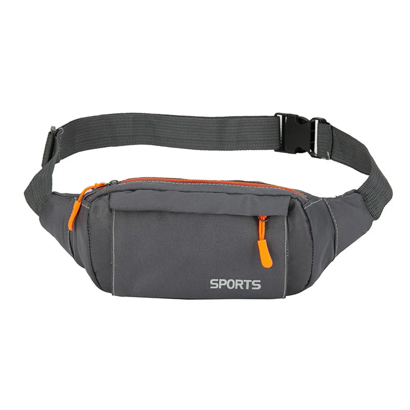 Men's and Women's Universal Models Waist Bag Fashion Crossbody Bags Sports Cell Phone Bags Solid Color Large Capacity Chest Bag