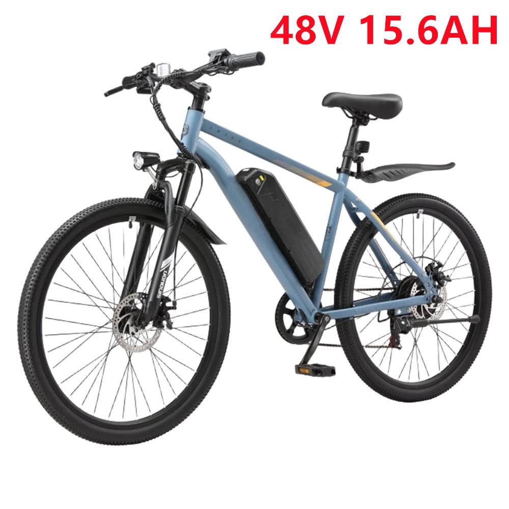 Adults Electric Bicycle, 26" Electric Mountain Bike 650W Peak Motor Ebike 25Mph 35Miles 10.4AH 15.6AH Electric E Bike for Adults