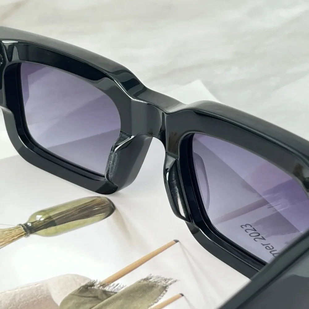 2025 Ins ASCARI Thick Acetate Sunglasses Men Classical Small Face Japan Handcrafted Designer UV400 Polarized Eyewear with Case