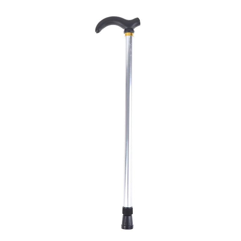 1PC 75-90cm Aluminum Alloy Adjustable Walking Stick 2 Section Stable Anti-Skid Crutch Old Man Hiking Cane Height