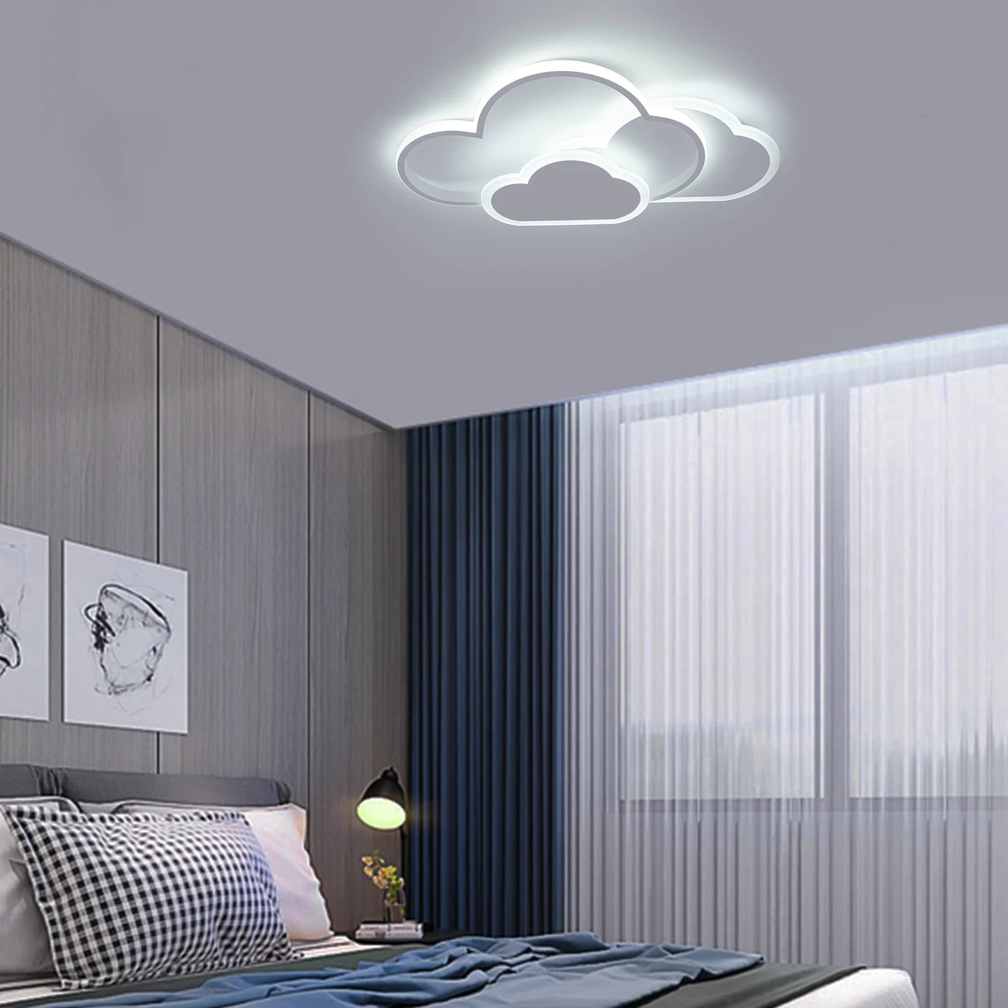 [LED Ceiling Light] Cloud Ceiling Light - Acrylic - Bedroom Use - Long-Lasting Adjustable Light