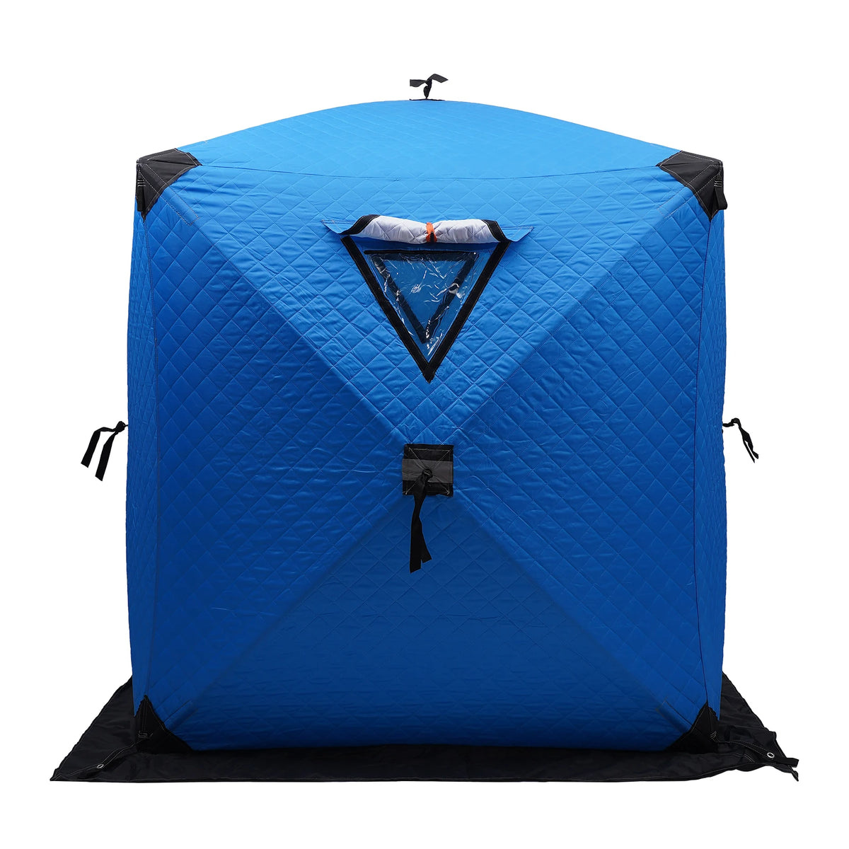 Portable Ice Fishing Shelter, 210D Oxford Fabric, Fiberglass Rods, D-Shaped Door, Double Windows for Ventilation