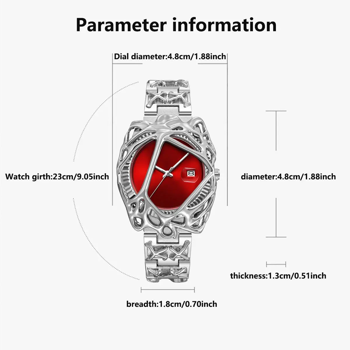 New Y2K Watches for Men Alien Spider Web Alabaster Watch Calendar Waterproof Quartz Wristwatches Relogio Masculino Drop Shipping