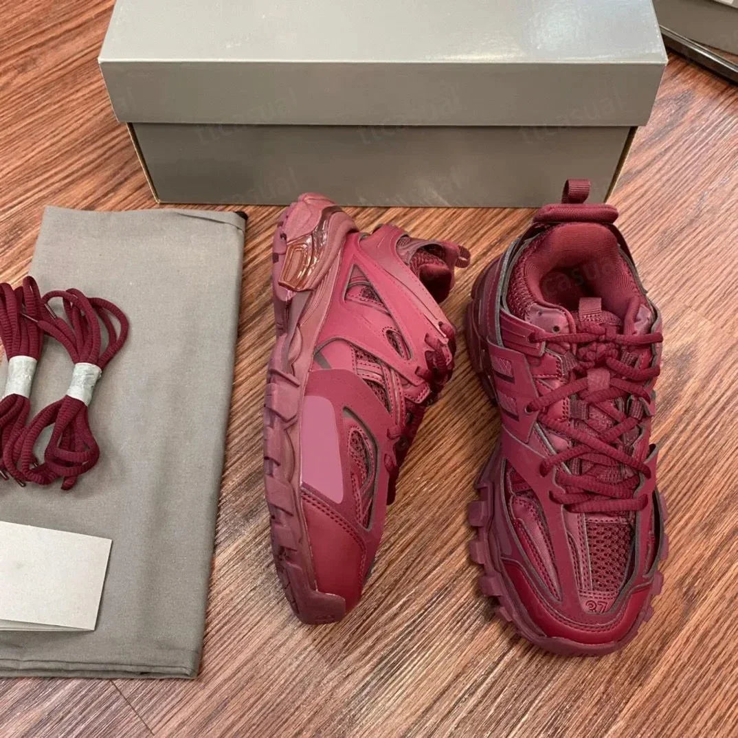 Designer Tracks 3 3.0 Men Women Casual Shoes Paris Triples White Black Pink Grey Beige Sneakers Brand 18ss Tess.S. Gomma