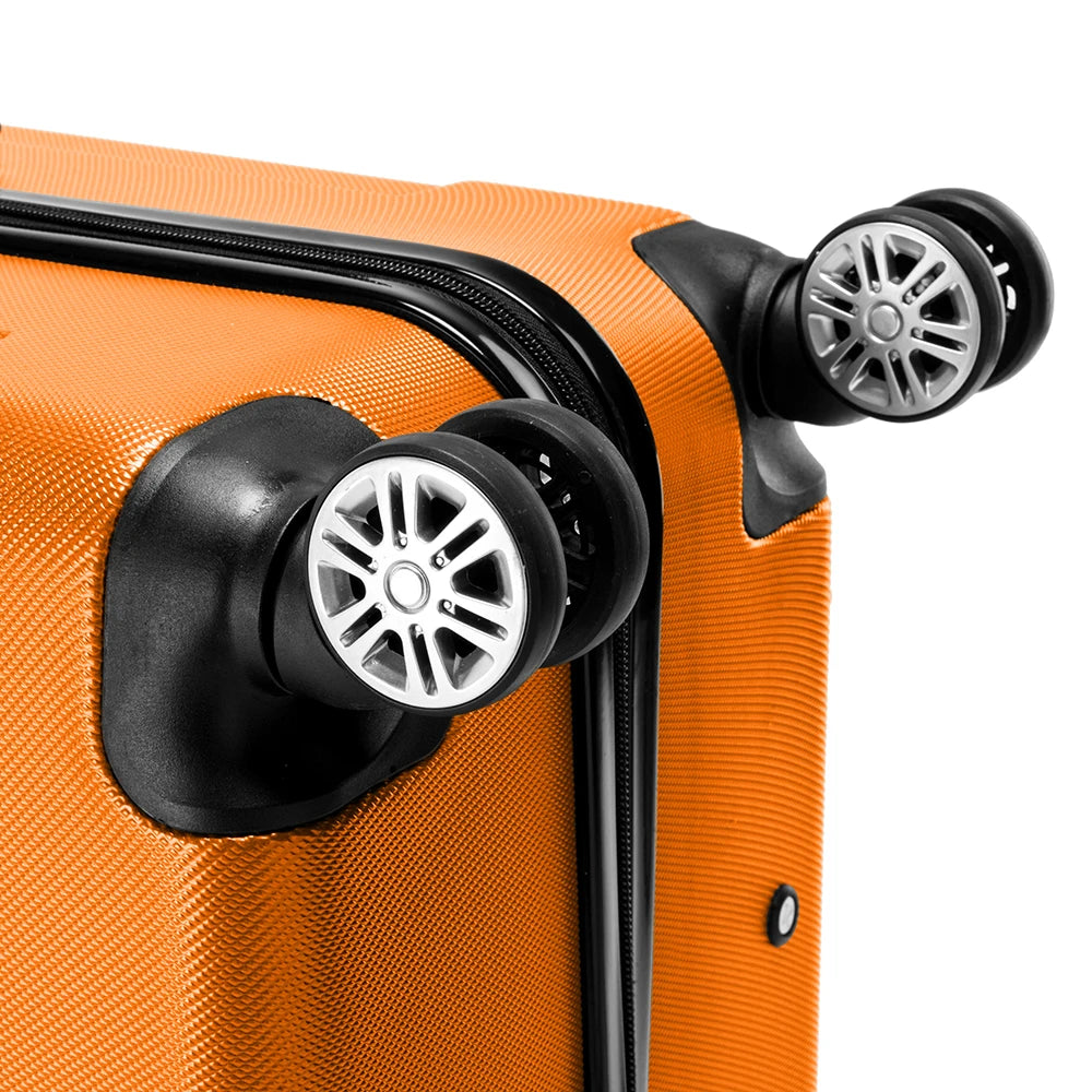 3-in-1 Portable ABS Trolley Case 20" / 24" / 28" Orange Large capacity suitcase Pull rod suitcase  suitcase set