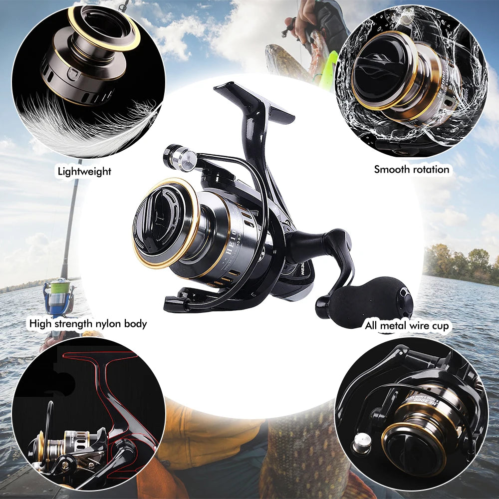 Rust Free And Smooth Bearing Fishing Reel Drag System Max Power Spinning Wheel Fishing Coil Fishing Tackle