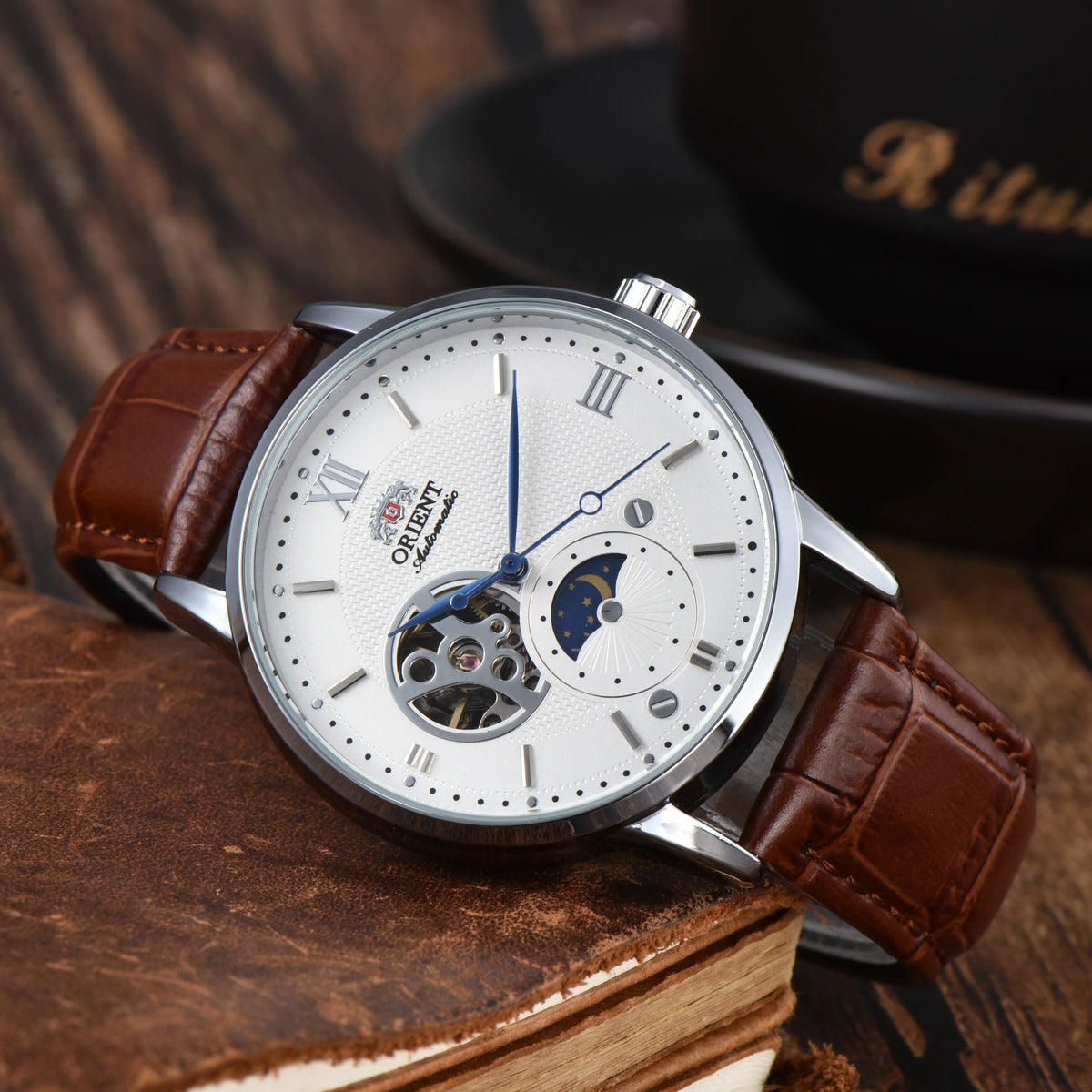 Orient Sport Automatic Mechanical Unisex Watch Full Function World Time Leather Strap