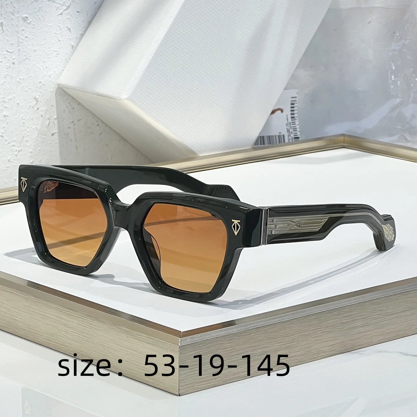 INS UTOPIA UV400 Thick Acetate Handmade Square Sunglasses Designer Trendy Eyewear Top Quality for Men and Women