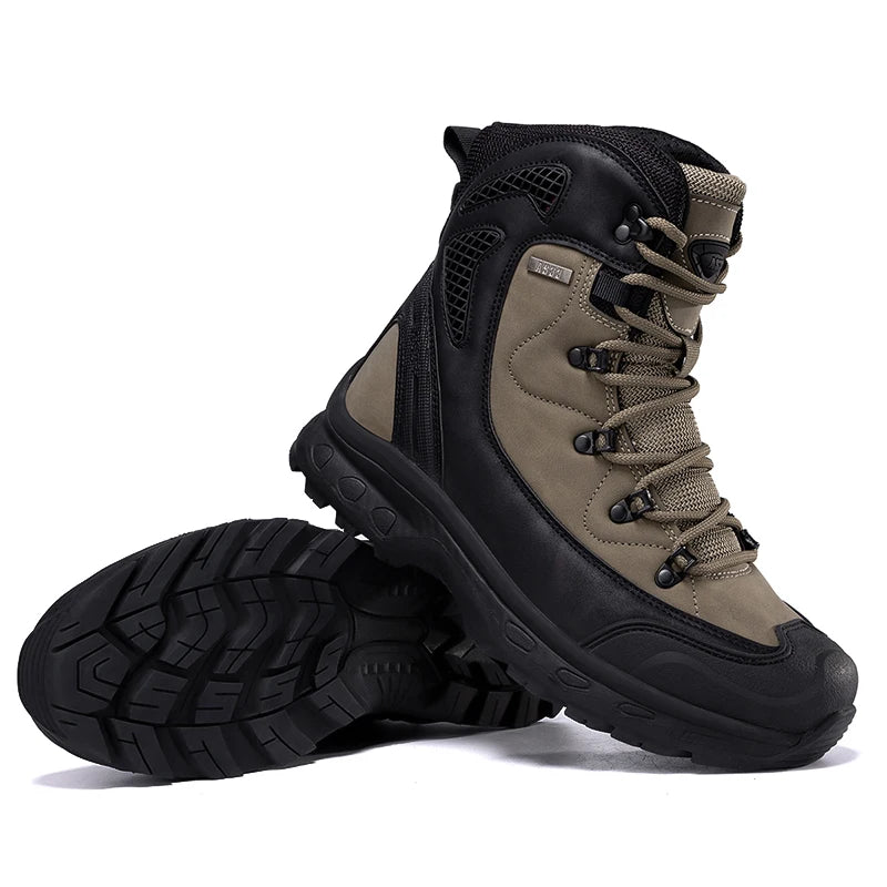 Men's mountain climbing motorcycle boots, outdoor hiking boots, fashionable boots