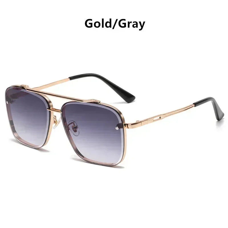 2025 Fashion Square Luxury Design Sunglasses Men Women Flight Seven Rock Mach Six Style Gradient Pilot Sunglasses Oculos De Sol