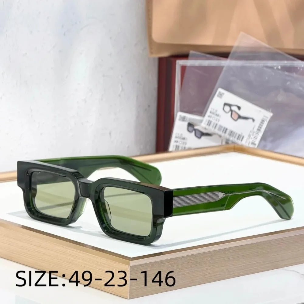 2025 Ins ASCARI Thick Acetate Sunglasses Men Classical Small Face Japan Handcrafted Designer UV400 Polarized Eyewear with Case