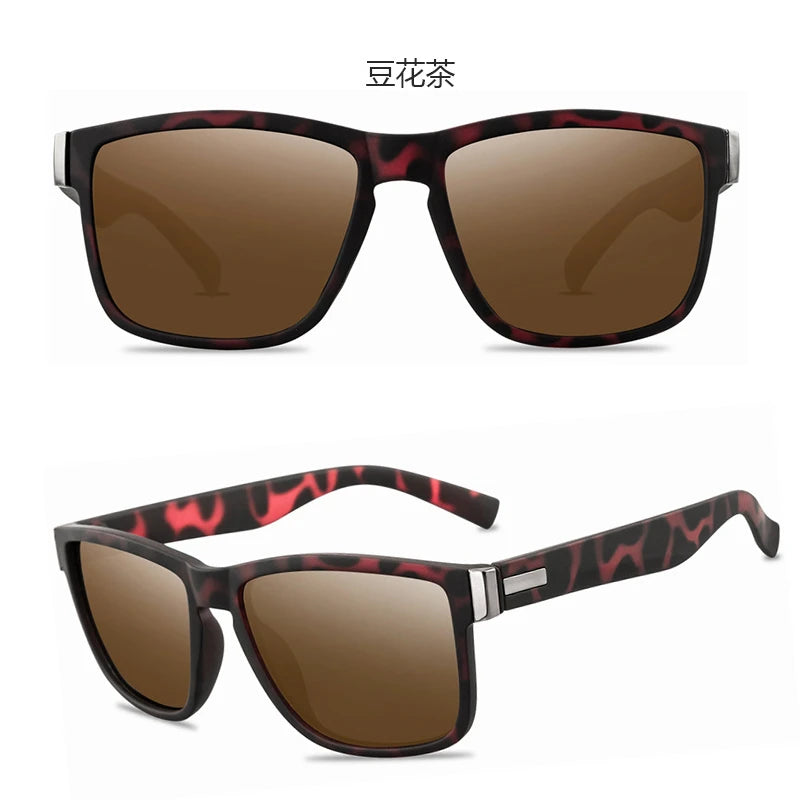 Fashion Fishing Sunglasses  Wrap Square Frame Retro Decorative Polarized Sunglasses Men Women Fishing Sun Glasses For Adults