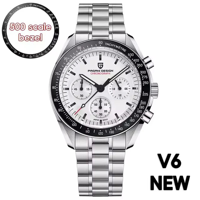 PAGANI DESIGN Saturn Men's Watches Top Luxury Quartz Watch For Men Chronograph Wristwatches AR Sapphire Waterproof Luminous Gift