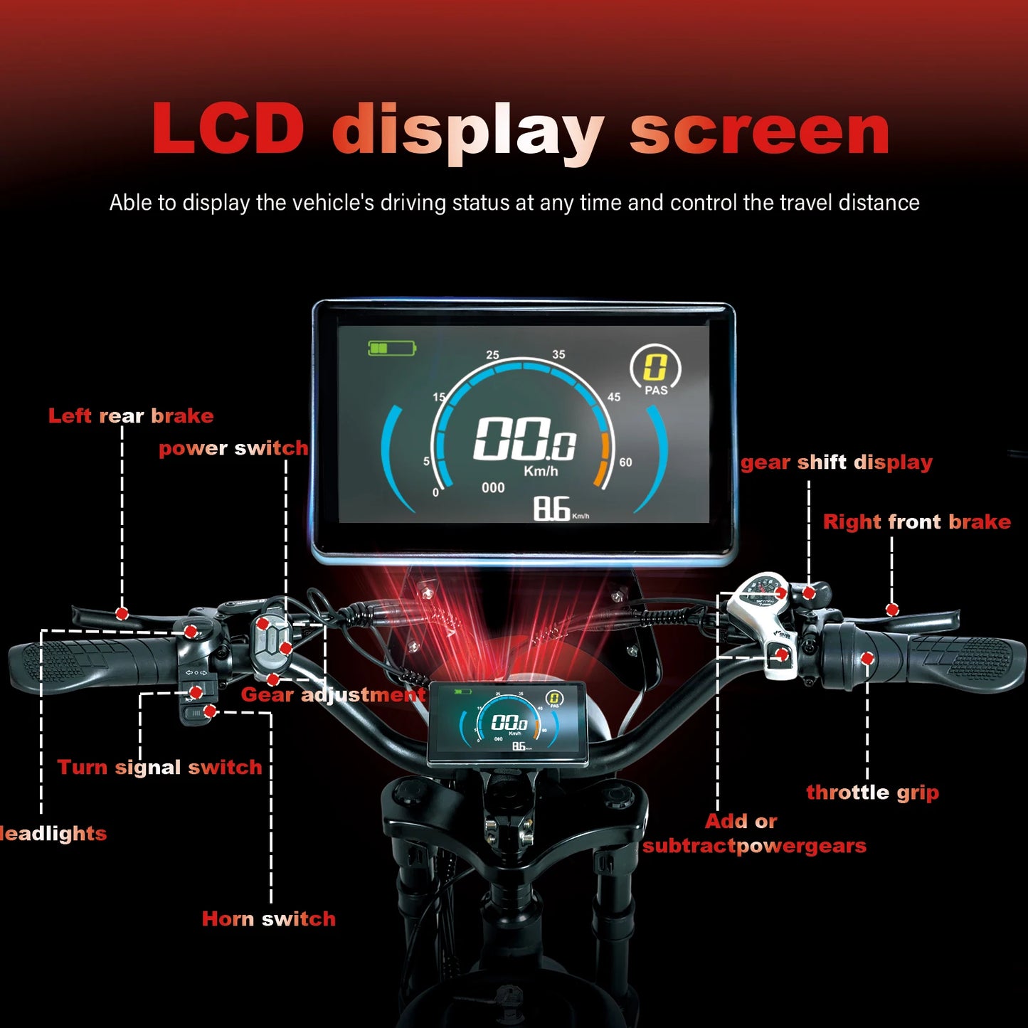 【1 Year Warranty】BAOLUJIE DM01 Moto Electric Bicycle 60V 30AH Battery 42 MPH Electric Bike E-Bike Adult for Electric Motorcycle