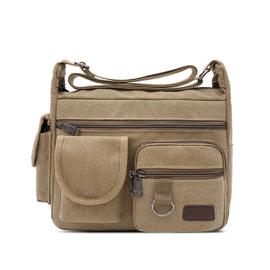 Men's canvas bag Large capacity shoulder bag Casual messenger bag Canvas bag Travel bag