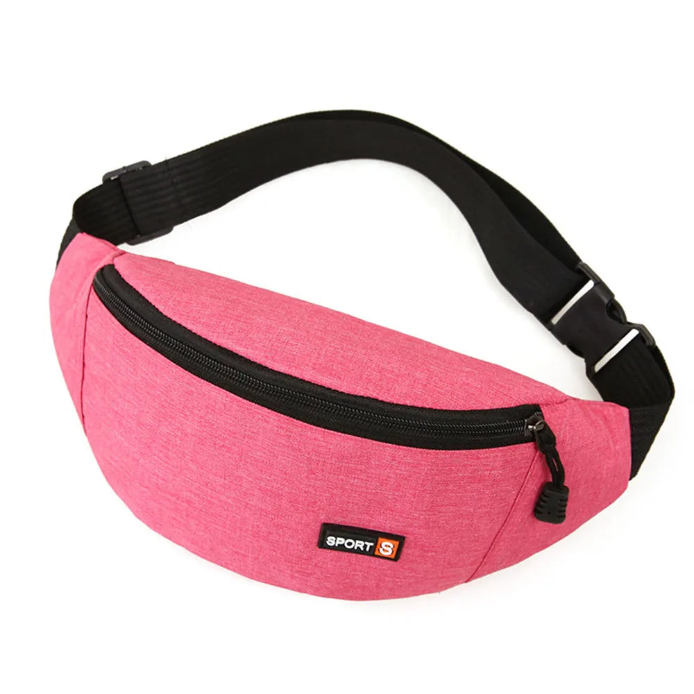 Men Brand Women Black Waist Bag Sport Run Fanny Pack Men Crossbody Bag Fashion Chest Bag Phone Purse Multifunction Belt Bag