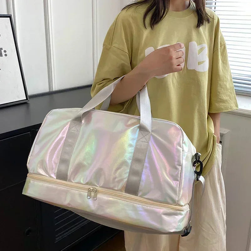 Women's gym travel bag large capacity handbag shoulder bag dry and wet separation sports fitness bag leisure luggage bag