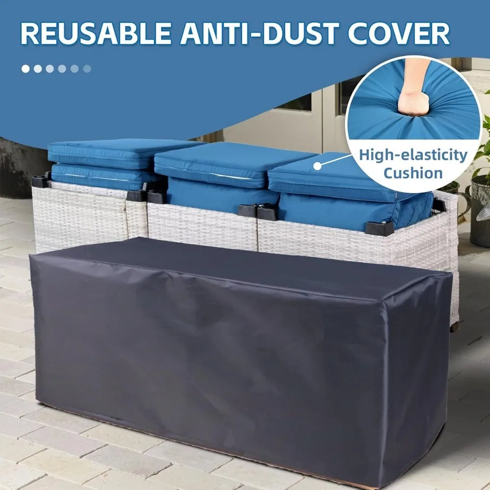 Outdoor Patio Furniture Sets,7-Piece Rattan Conversation Sectional Set,Manual Weaving Wicker Patio Sofa with Tea Table