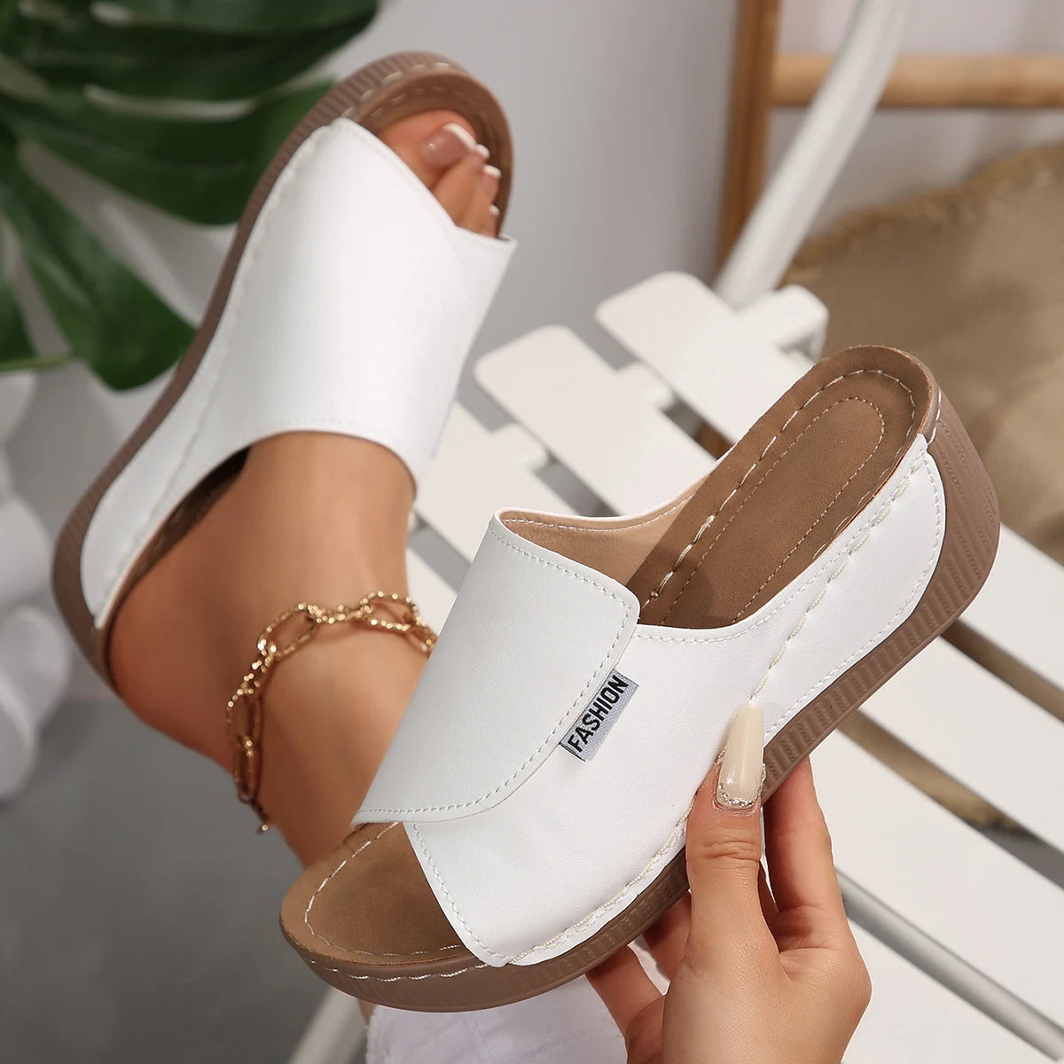 Women's Sandals Casual Heels Sandals Summer Woman Shoes Luxury Slippers Heeled Sandals Wedges Shoes Summer Footwear Women 2025