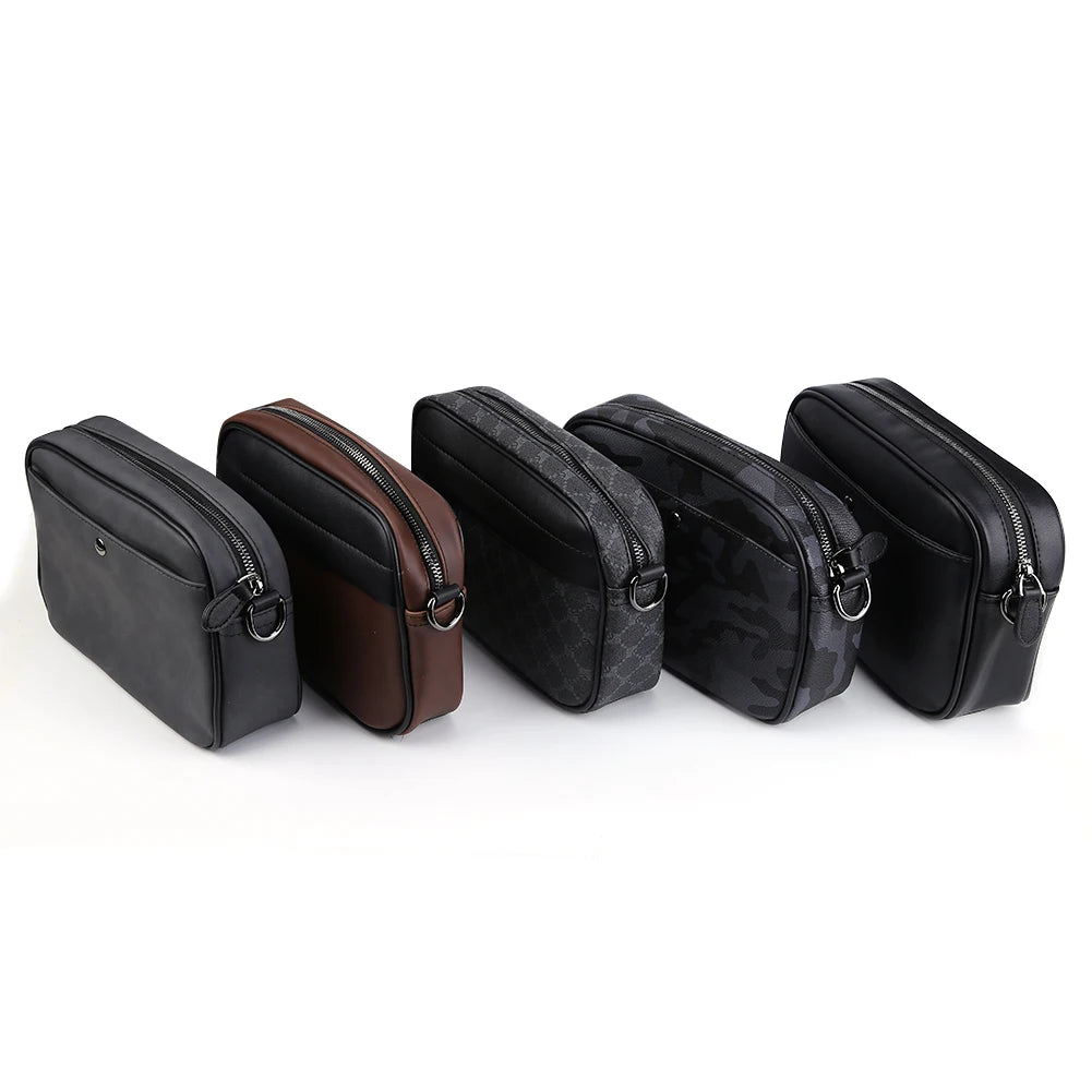 Casual Business Shoulder Purse Classic Pattern Fashion Crossbody Bag Small Square Plaid Designer for Travel Work Male Sling Bags