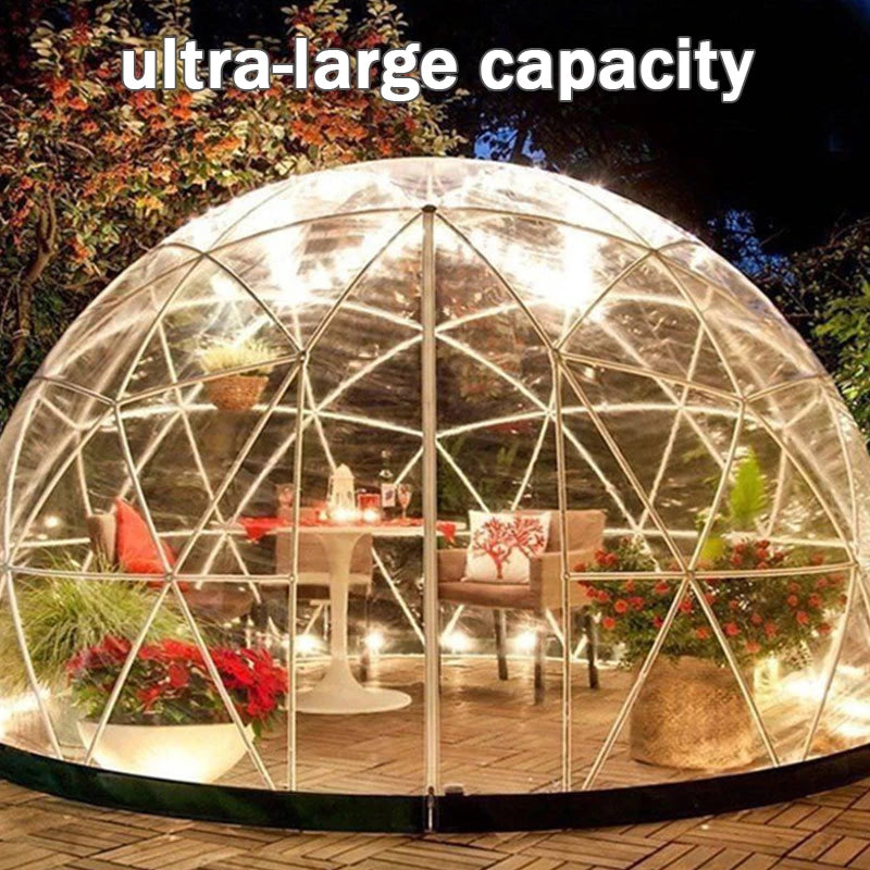 3.6M TPU Transparent Clear Bubble Dome Tent / Outdoor Event Party Camping Cafe Dining Plastic PVC Garden Igloo Dome Tent Luxury
