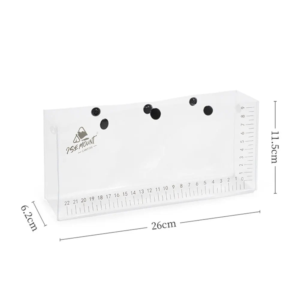 Foldable Fish Weigh Bag Clear UV Scale Folding Fish Storage Bag Snap Design Leakproof Fish Bag for Backpacking Hiking