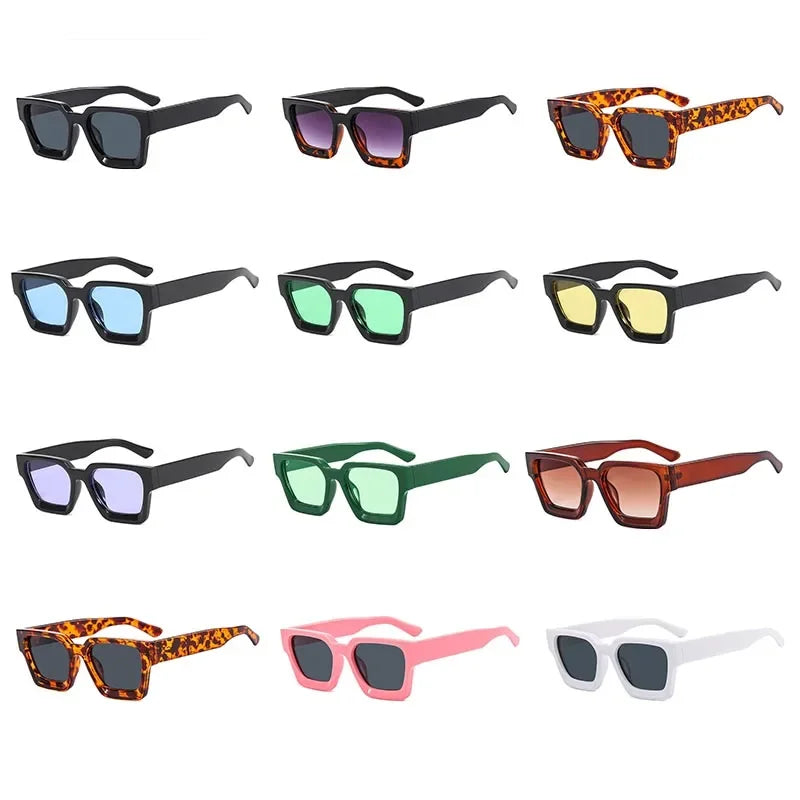 Square Vintage Sunglasses Men Women Fashion Punk Retro Brand Designer Sunglasses Driving Sun Glasses Male UV400 Goggles Shades
