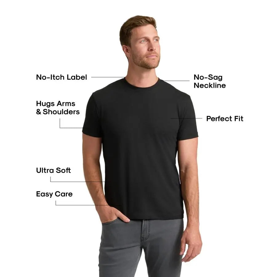 TShirts Short Sleeve Crew Neck T Shirts for Man, Cotton Blend Plain Novelty Mens TShirts