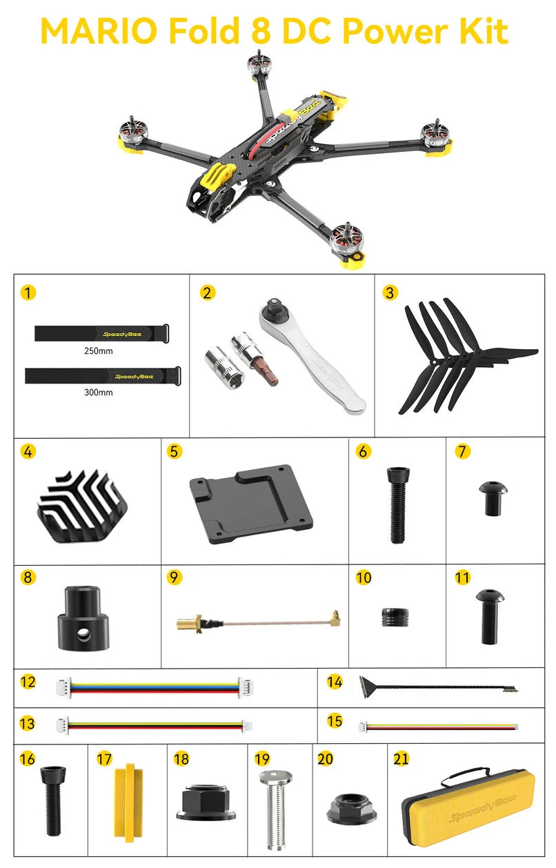 Speedybee Mario Fold8 Fold 8 8inch Foldable DC Wide-angle FPV Drone