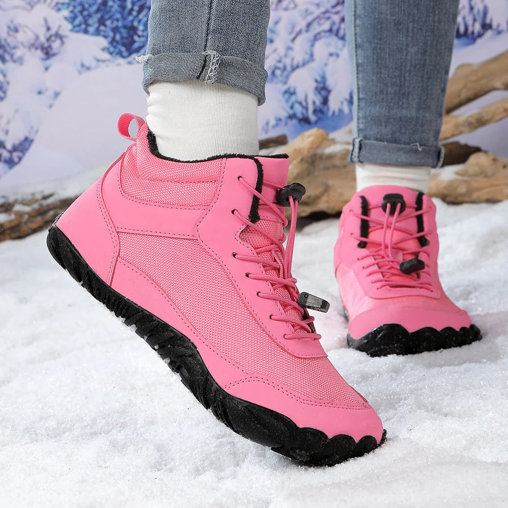 Winter Snow Boots Lightweight Barefoot Shoes Breathable Casual Ankle Boots Waterproof Trail Running Shoes for Outdoor Sports