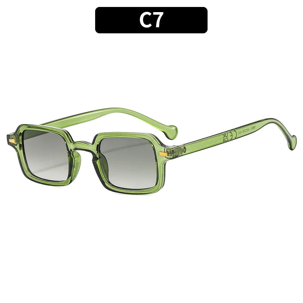 Luxurious Rectangle Sunglasses Women Oval Vintage Brand Designer Square Sun Glasses Men Shades Female Eyewear Anti-glare UV400