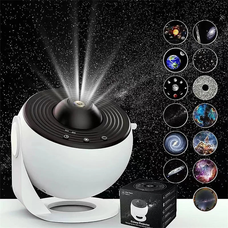 Galaxy Projector for Bedroom, 13 in 1 HD Star Projector Light Projector, 360° Rotating Planetarium Projector with Timer for Kids