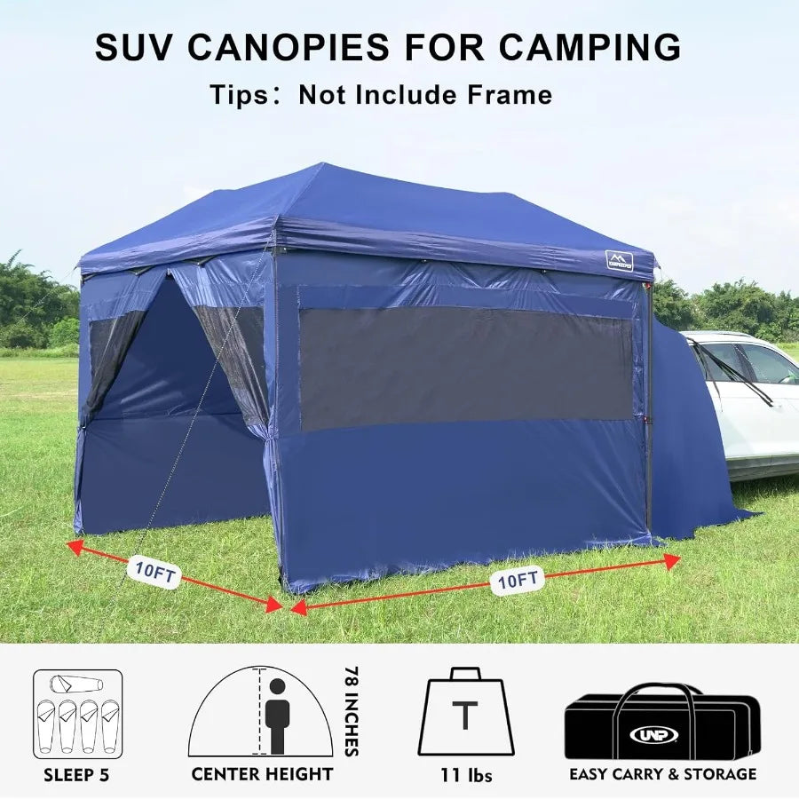 5pcs Sidewalls for 10X10 Commercial Instant Canopy Tent Converts Canopies into Tent for Camping with Removable SUV Tailgate Can