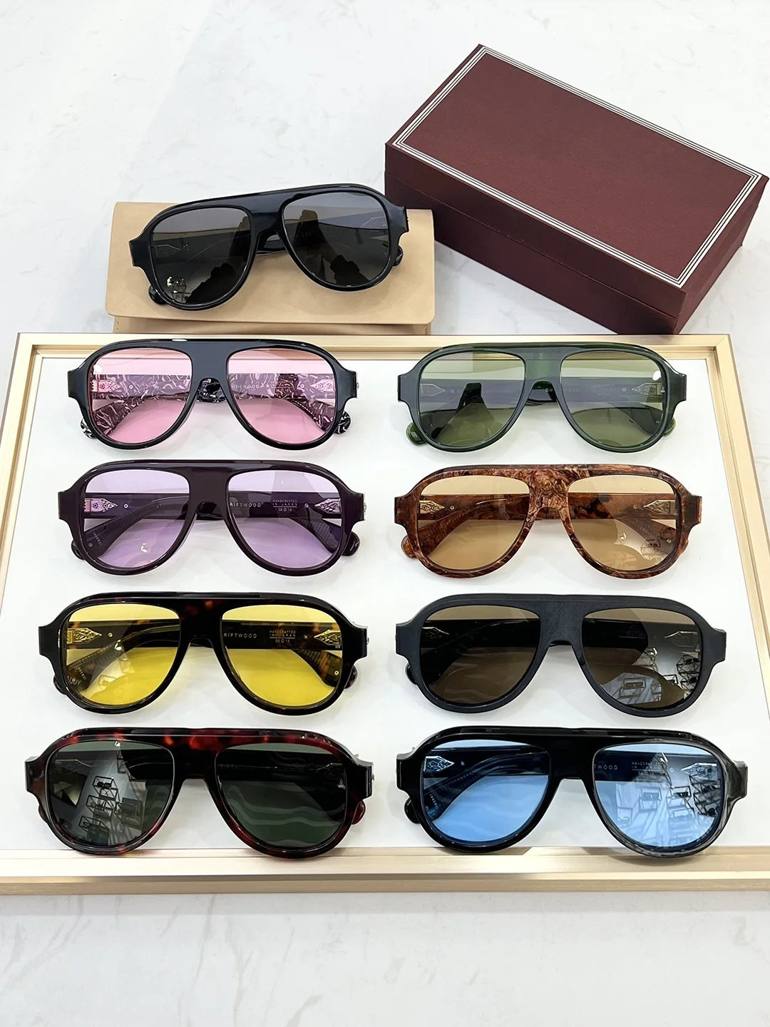 JMM DRIFTWOOD Luxury Japanese Handmade Pilot Sunglasses UV400 Classic Retro Fashion Eyewear for Men and Women Vacation Style