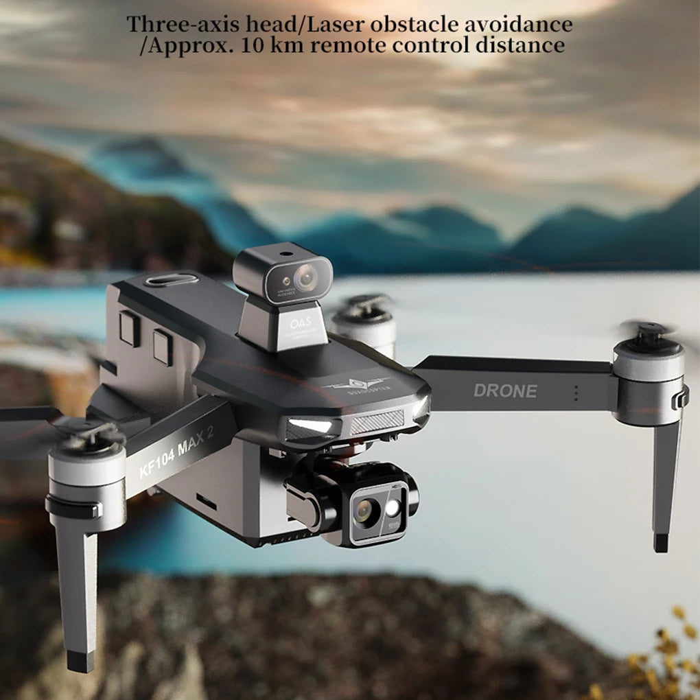 Professional KF104 MAX2 Drone WIFI 360 Obstacle Avoidance Touch Screen FPV Brushless With 4K Camera 3-Axis Gimbal RC Dron