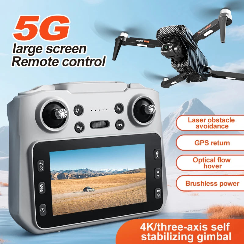 K919 MAX Drone Three-axis Gimbal EIS Stabilisation GPS Aerial Drone with Screen OAS 4K HD Camera Obstacle Avoidance UAV 1000M