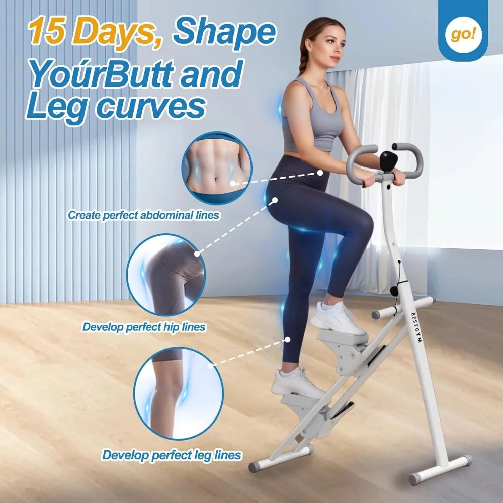 Vertical Climbing Machine for Home Fitness: Foldable Aerobic Exerciser with Full Body Workout and Mountaineering Features