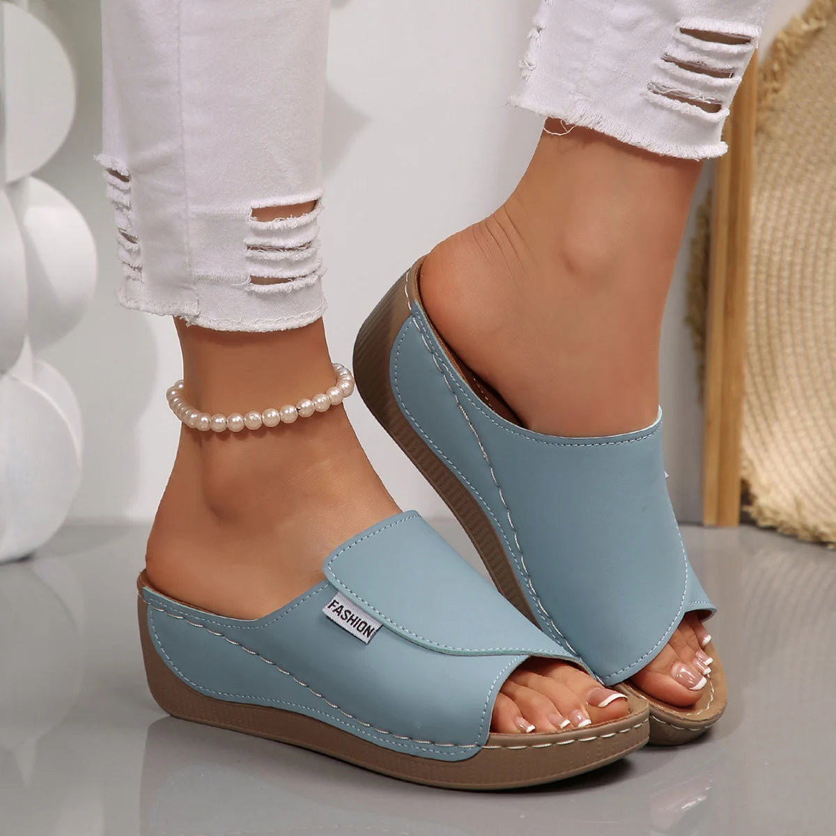 Women's Sandals Casual Heels Sandals Summer Woman Shoes Luxury Slippers Heeled Sandals Wedges Shoes Summer Footwear Women 2025