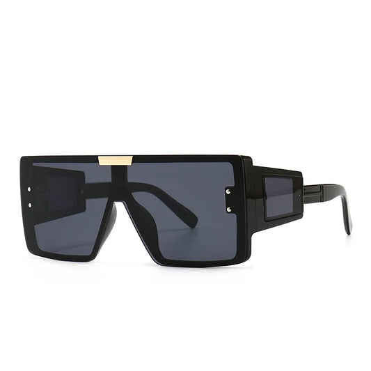 Shield Visor Mask Sunglasses Women Men 2023 Oversized Windproof Punk Glasses Square Big Frame Goggles Shades Sport UV400 Oculos