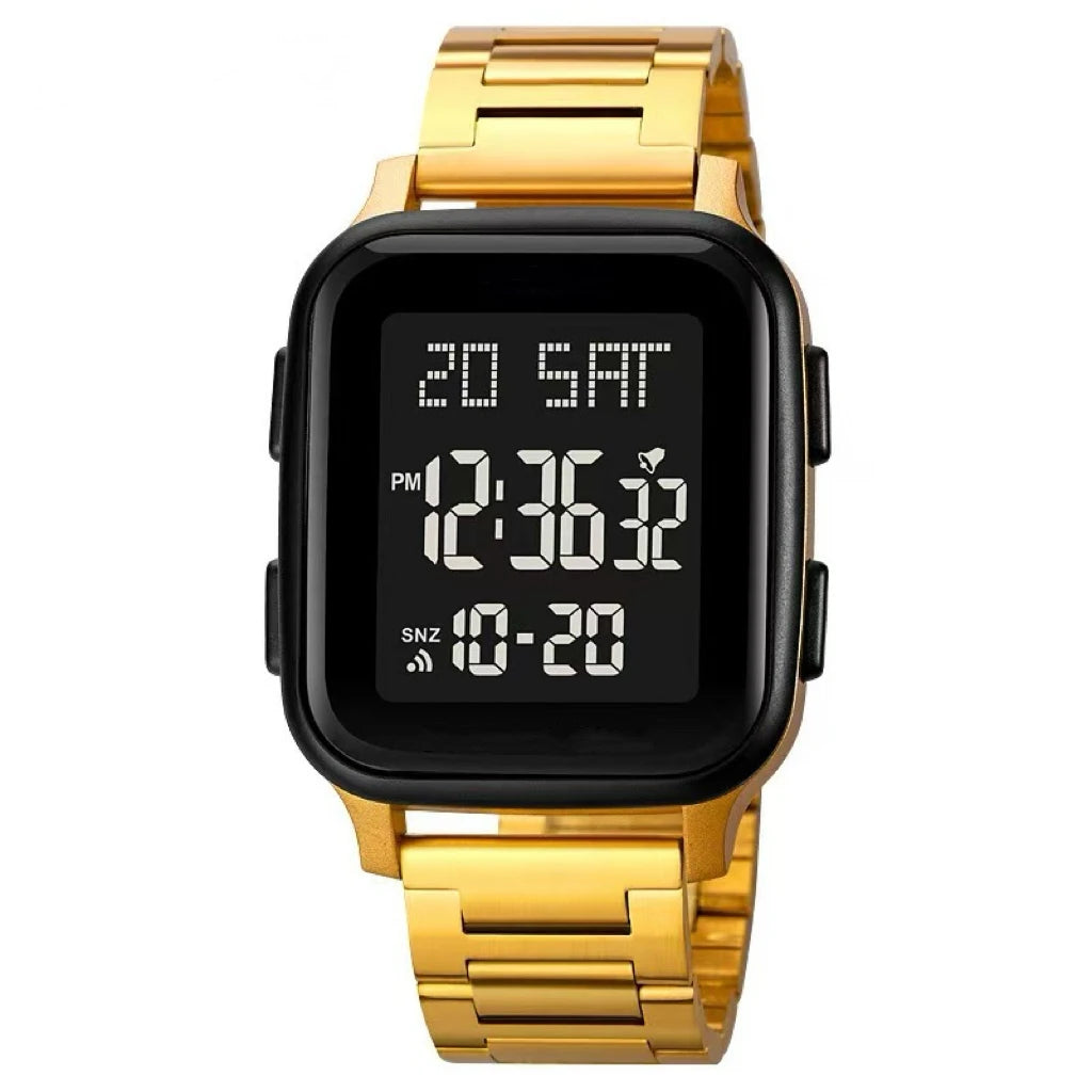 Sport Watches for Men Waterproof Digital Electronic Stainless Steel Clock Led Display Wristwatches Men Reloj Hombre