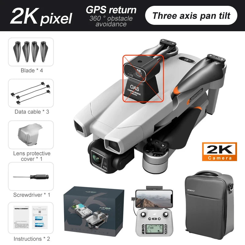 Professional AE86 Pro Max 4K Camera Mini Drone with camera drone Dual  Intelligent obstacle avoidance Brushless drone Toys