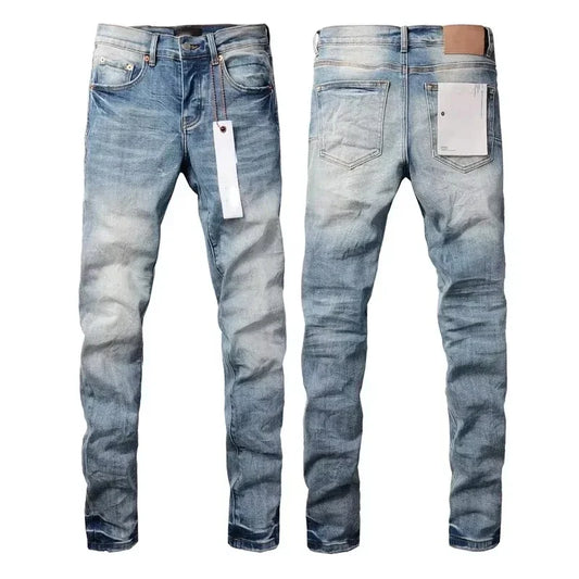 Men Jeans American High Street Black Pleated Basic Model New Fashion Trend High Quality Jeans