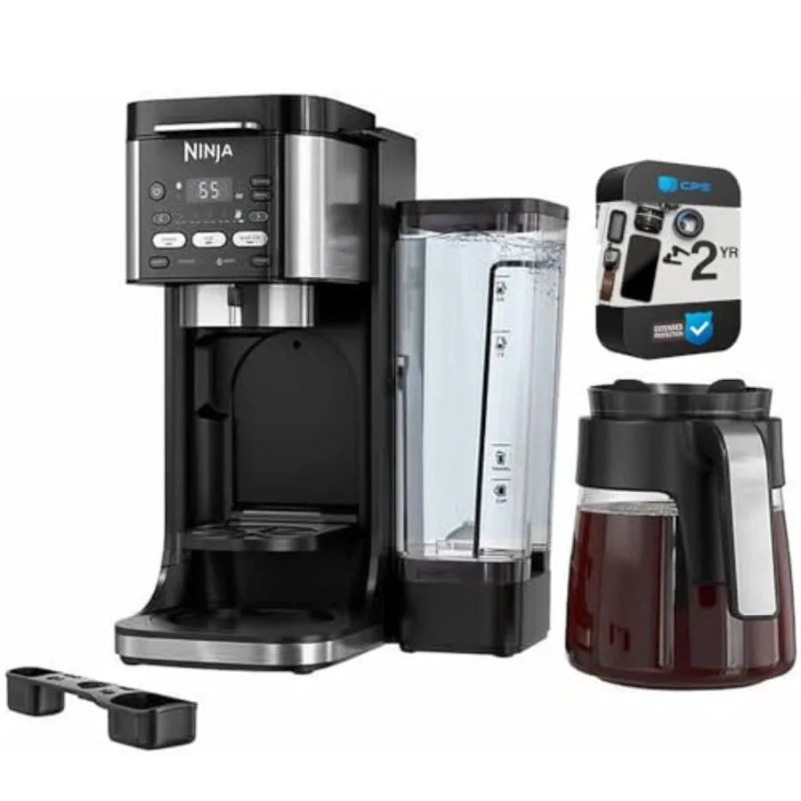 DualBrew Hot Iced Coffee Maker for Home and Office Use with Advanced Temperature Control and Dual Brewing Functionality Enhance