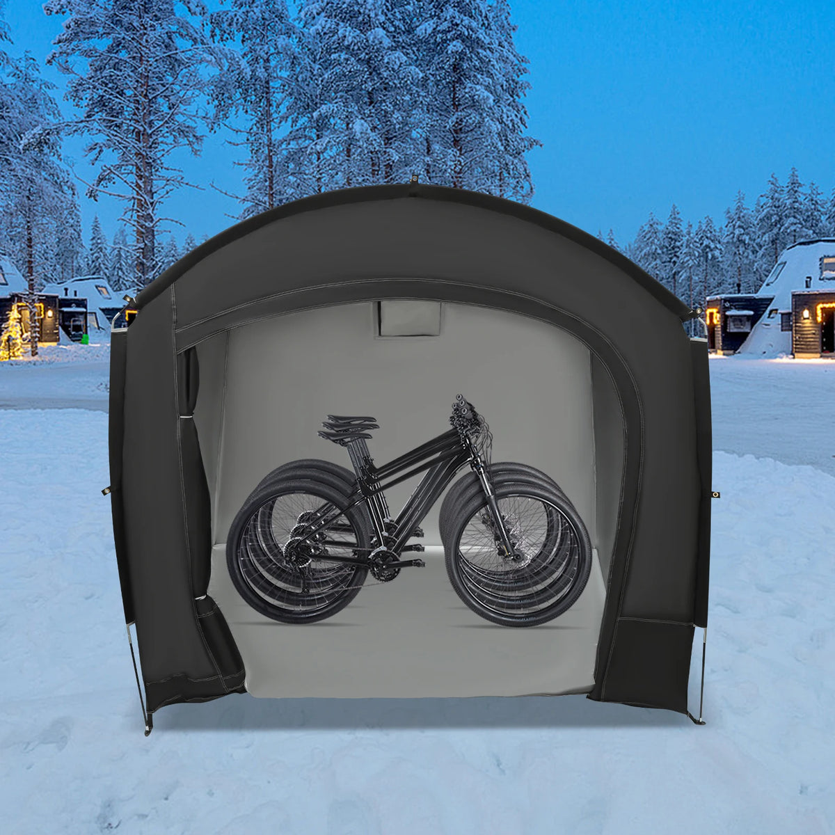 Travel Bike Storage Tent, Bike Storage Tent with 4 Stakes, Outdoor Bike Tent for Bicycles, Motorcycles, Repair Tools