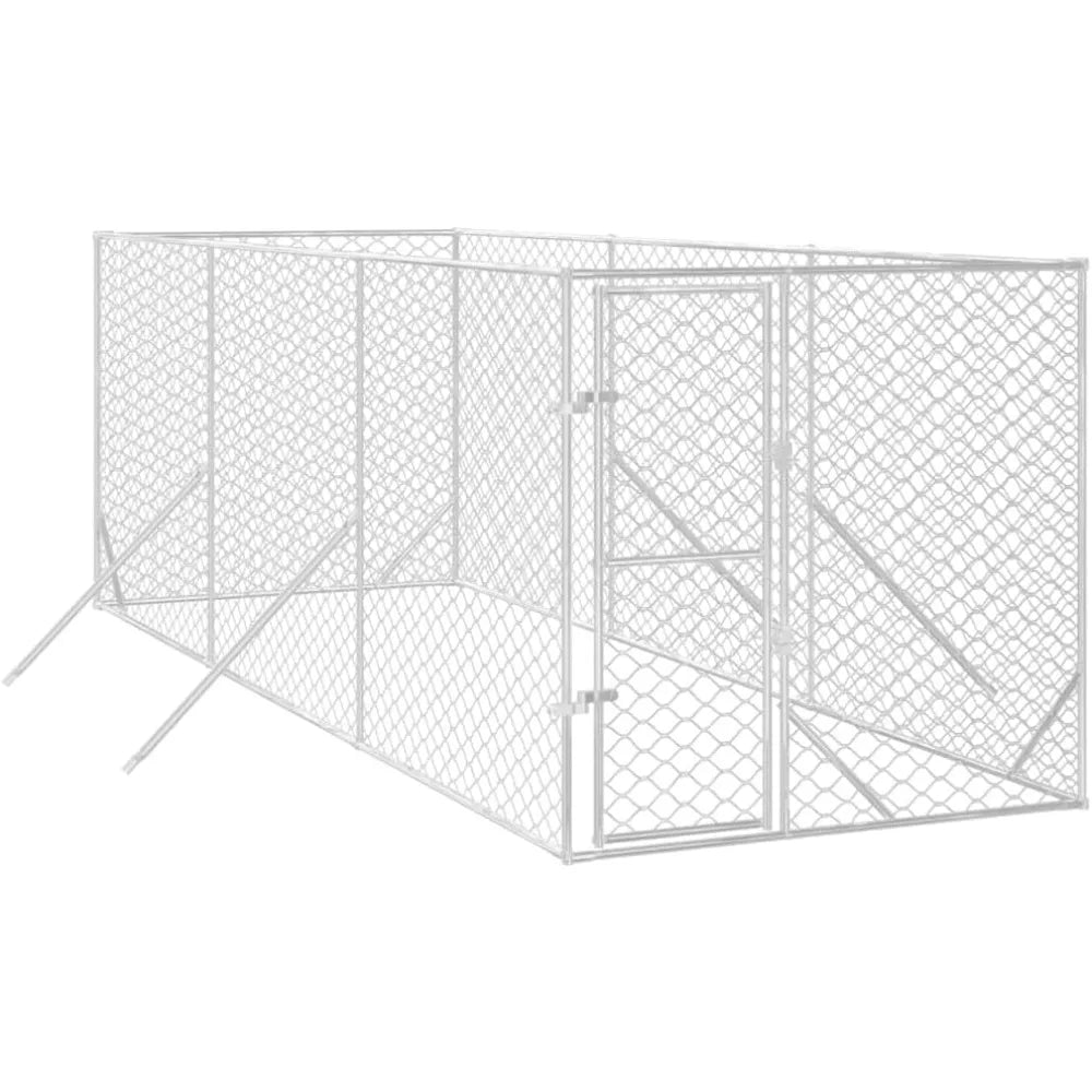 Very /Outdoor Dog Kennel Cage Galvanized Steel Pet House For Dogs Kennels Fence Playpen Enclosure, Outside Run For Yard