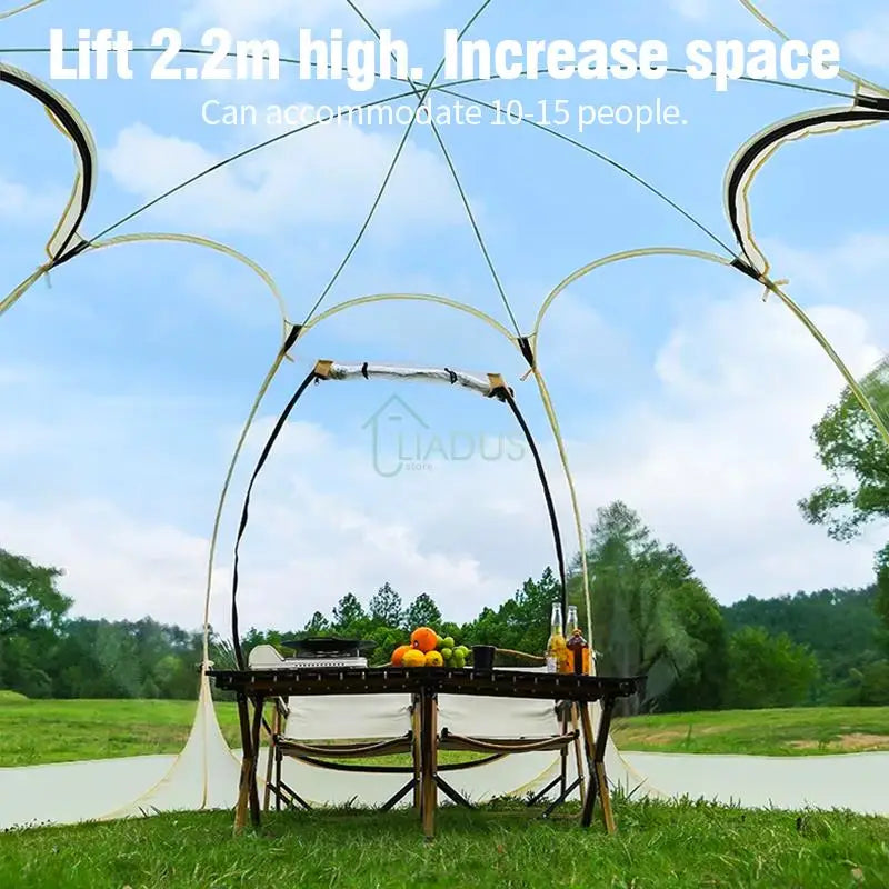 4-8 Person Outdoor Waterproof Transparent Dome Tent Mushroom Shaped Camping Shelter for Hiking Lightweight Portable Tent