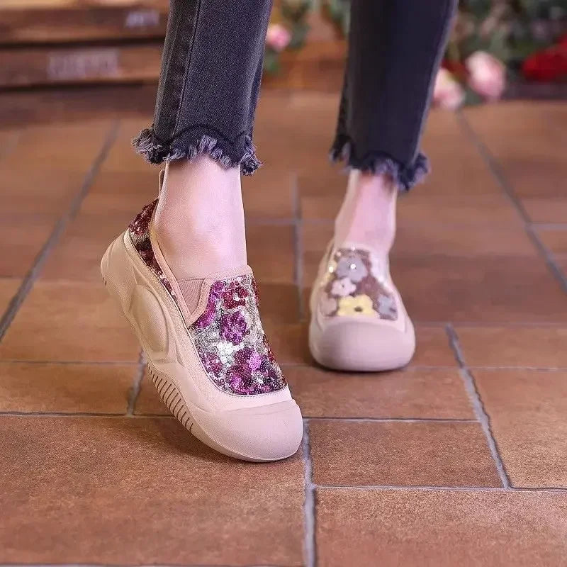 Shoes for Women Spring Autumn High on Platform Comfortable Fashion 2024 Woman Footwear New In Light Offer Daily Routine Casual A