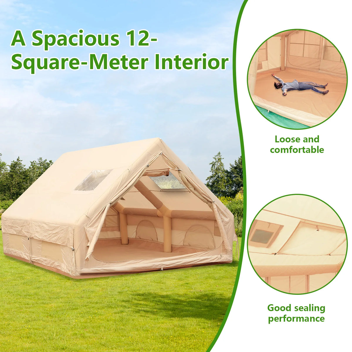 Inflatable Tent Easy Setup Blow Up Tent Inflatable Camping Tent with Pump Air Glamping Tents for Camping