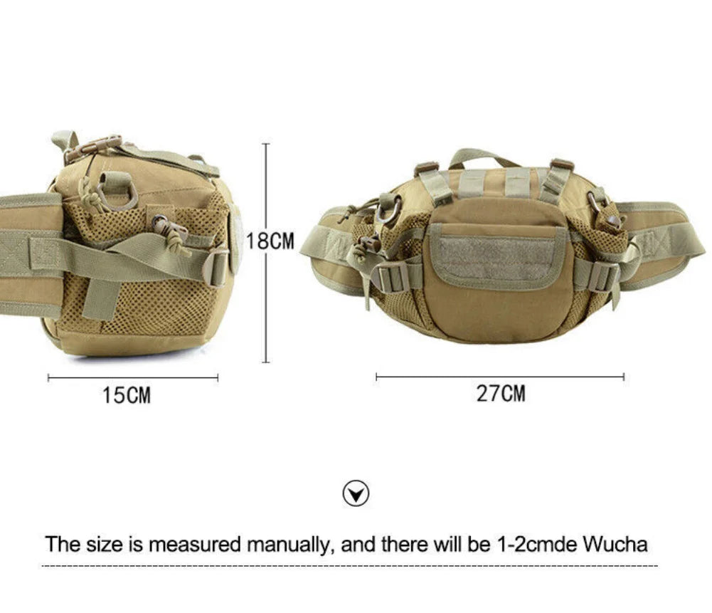 Mens Tactical Military Sling Chest Bag Crossbody Molle Shoulder Waist Belt Pack with Multiple Pockets Hunting Bag